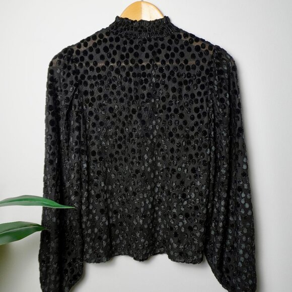 Maje Black Lace Top | Elegant Cropped Lace Blouse - Picture 3 of 5